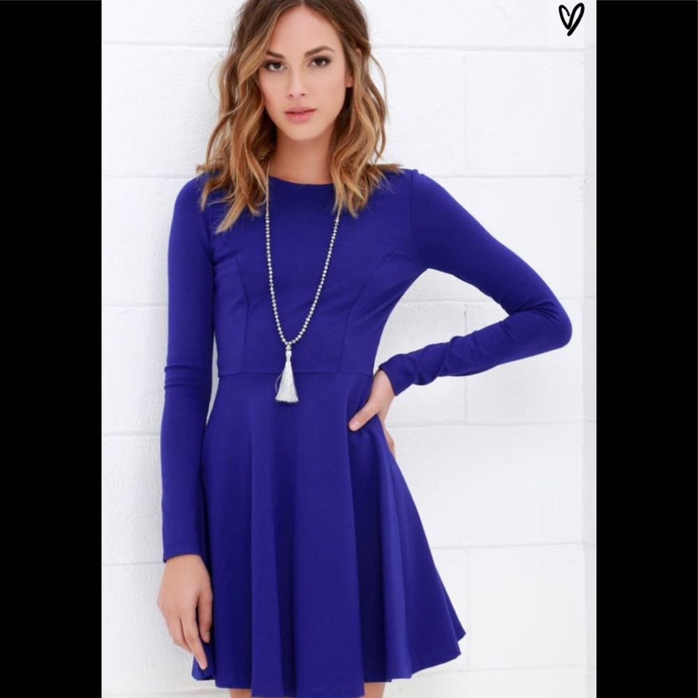 Lulu’s Long Sleeve Skater Dress